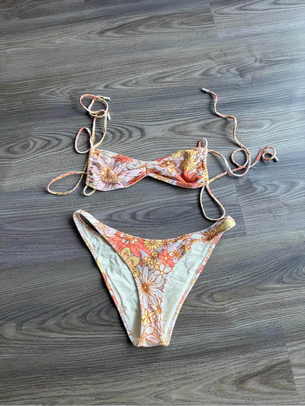 Triangl Floral Velvet Bikini Set